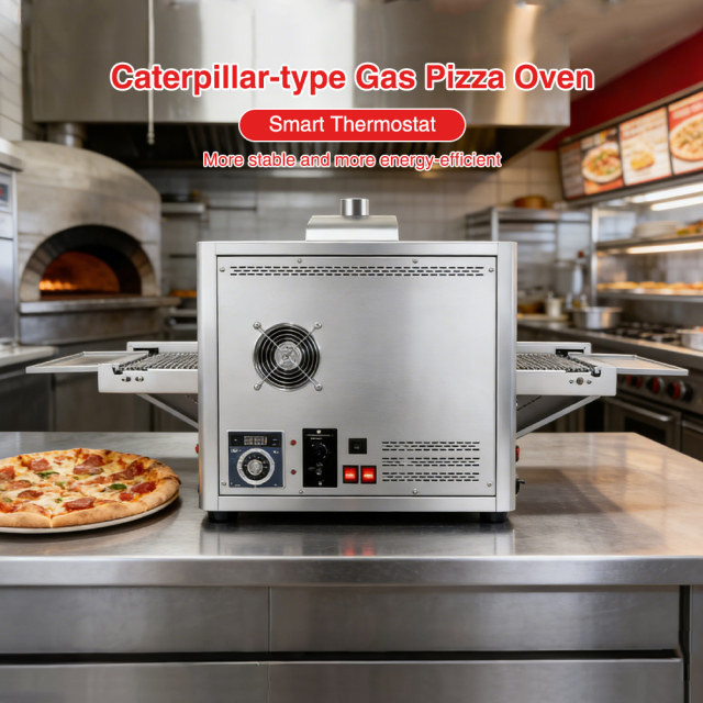 Restaurant Hotel Stainless Steel Automatic Chain Running Commercial Gas Pizza Conveyor Ovens