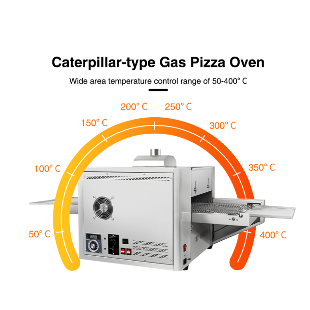 Restaurant Hotel Stainless Steel Automatic Chain Running Commercial Gas Pizza Conveyor Ovens
