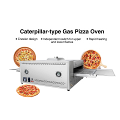 Restaurant Hotel Stainless Steel Automatic Chain Running Commercial Gas Pizza Conveyor Ovens