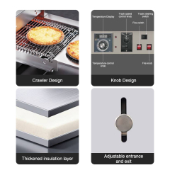 Restaurant Hotel Stainless Steel Automatic Chain Running Commercial Gas Pizza Conveyor Ovens