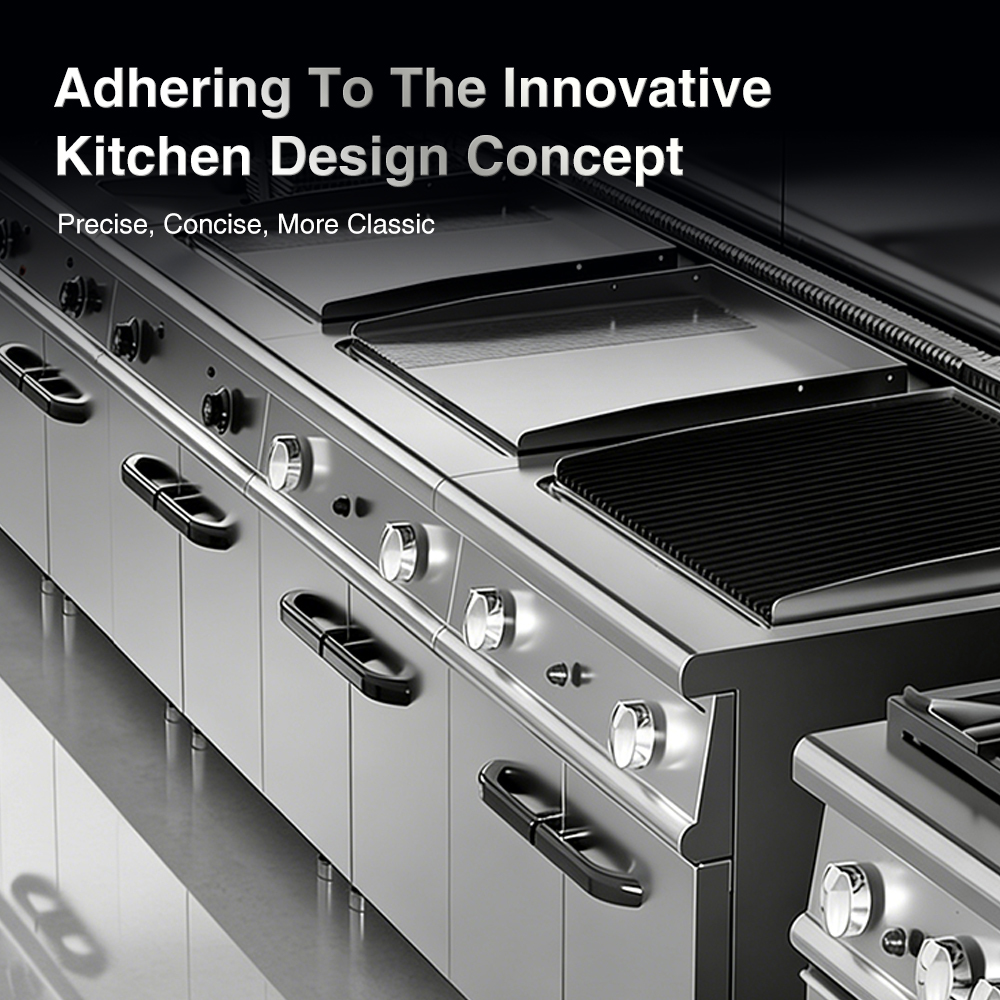 Restaurant Hotel Gas Cooking Equipment 6 Heads Gas Stove With Oven Free Combination Accept Customization