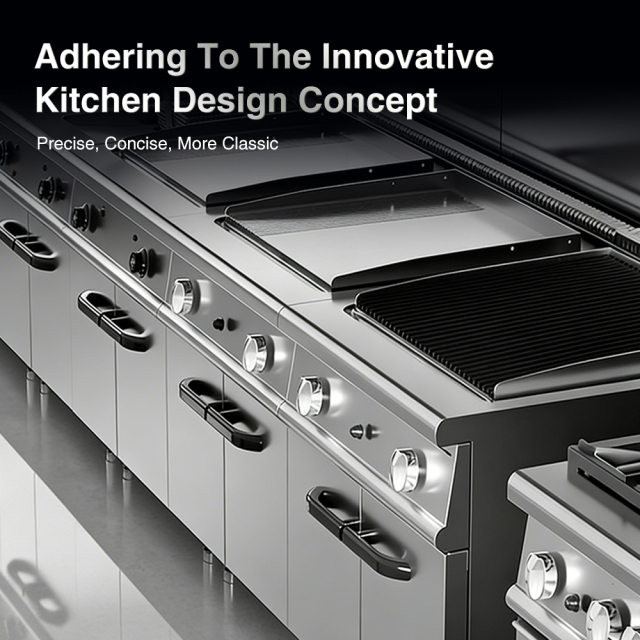 Restaurant Hotel Gas Cooking Equipment 6 Heads Gas Stove With Oven Free Combination Accept Customization