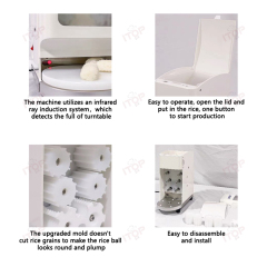 16g 18g 20g 22g Automatic Nigiri Sushi Robot Machine Sushi Rice Ball Maker 1200 Pcs/h