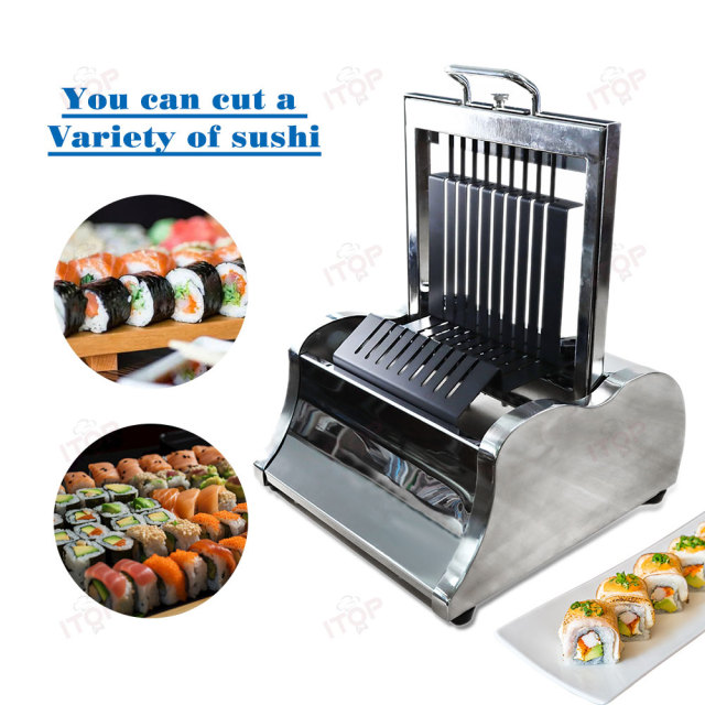 Sushi Slicing Machine Commercial 304 Stainless Steel Sushi Roll Slicer Cutter 8 10 12 Piece