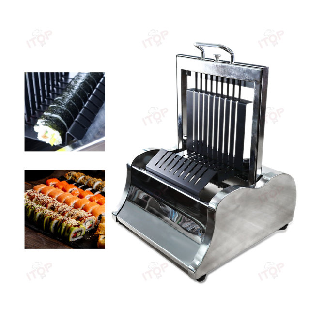 Sushi Slicing Machine Commercial 304 Stainless Steel Sushi Roll Slicer Cutter 8 10 12 Piece