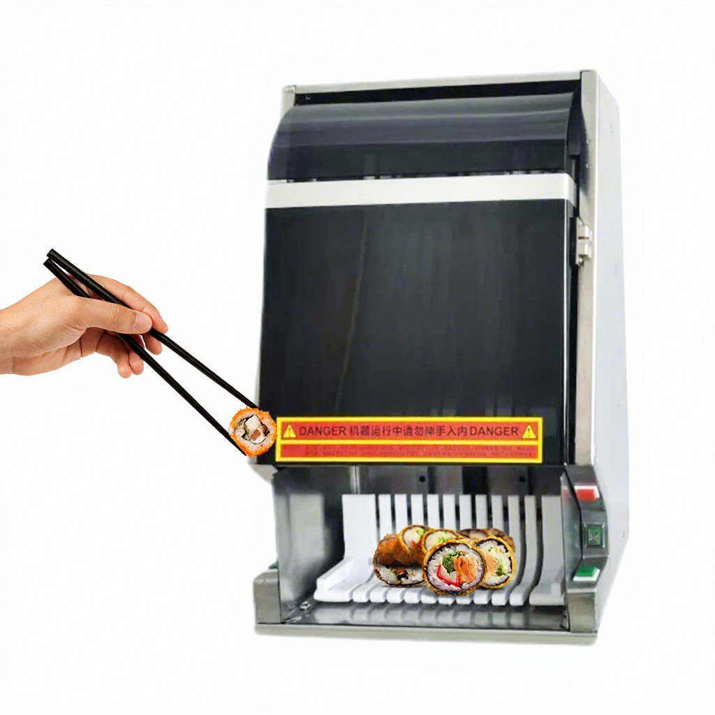 Electric Automatic Sushi Slicer 8 / 10 / 12 Pieces Sushi Roll Slicing Machine Nigiri Rice Roll Cutter