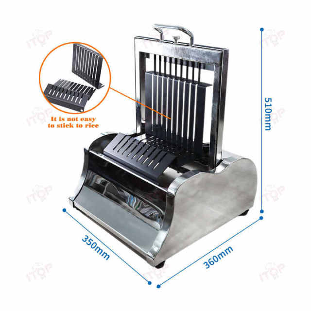 Sushi Slicing Machine Commercial 304 Stainless Steel Sushi Roll Slicer Cutter 8 10 12 Piece