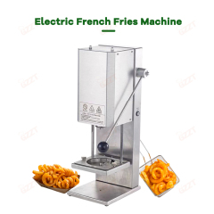 Stainless Steel Commercial 3-10 Mm Thickness Adjustable Spiral Potato Cutter Fries Machine for Curly Chips Curly French Fries