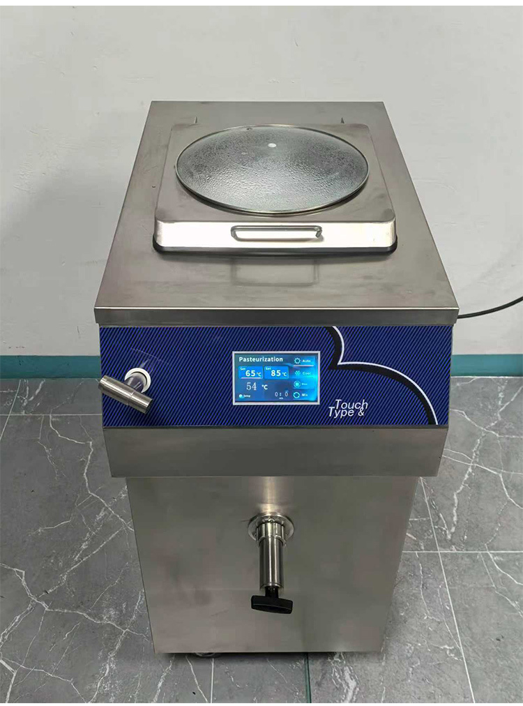 Automatic Electric Industrial Milk Ice Cream Pasteurizer Homogenizer Tank Dual Program Automatic Operation