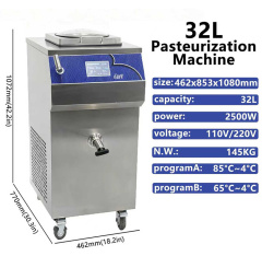 Automatic Electric Industrial Milk Ice Cream Pasteurizer Homogenizer Tank Dual Program Automatic Operation