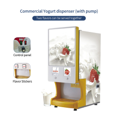Commercial 2*10l Bib Bag Yogurt Dispenser Stainless Steel Electric Refrigerate Yogurt Milk Cooler Machine With Peristaltic Pump