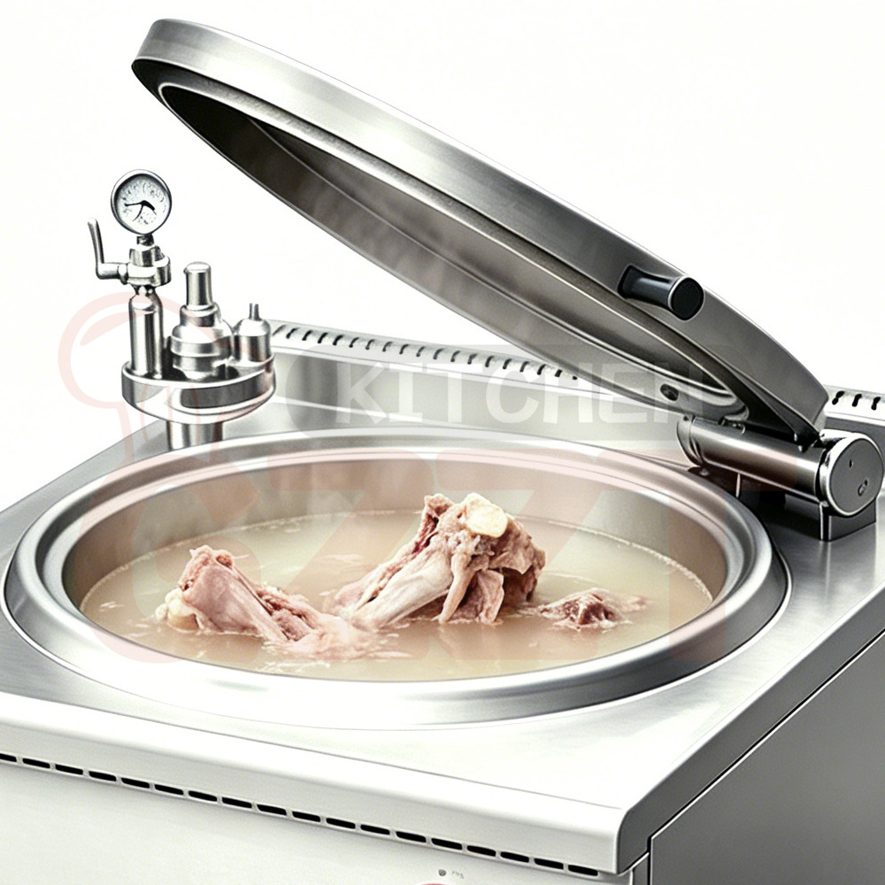 Electric Gas Powered Double-layer Insulation Boiling Pot Commercial Big Stainless Steel Large Cooking Braising Pots
