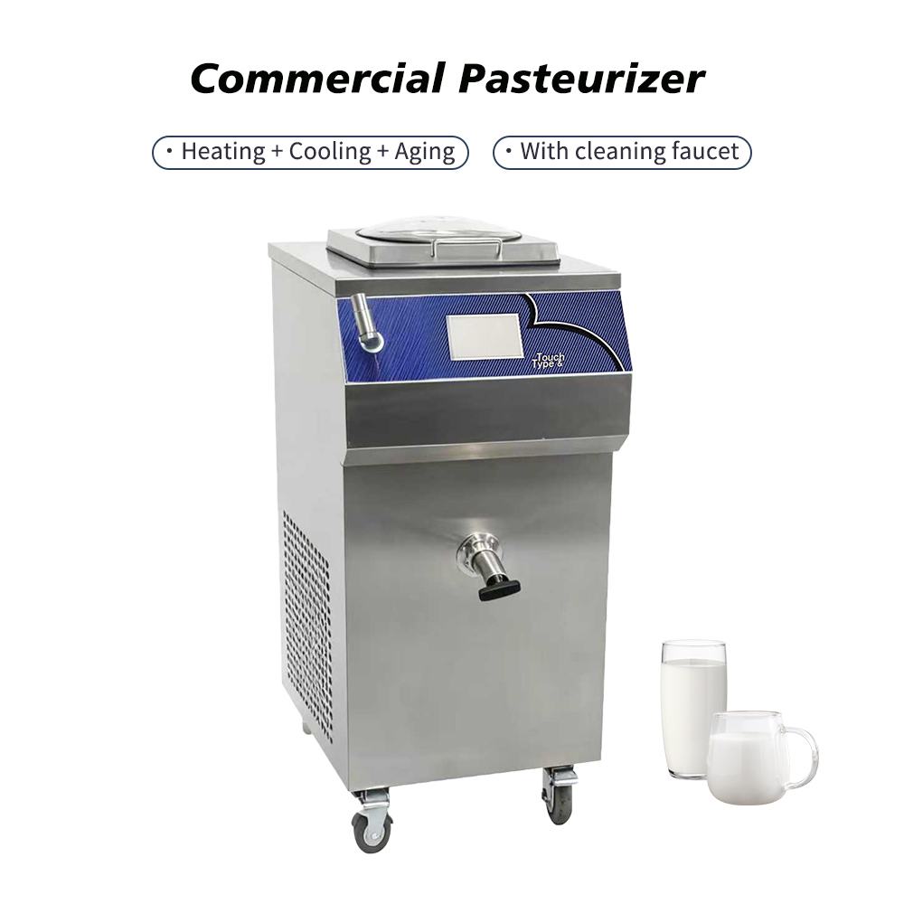 Automatic Electric Industrial Milk Ice Cream Pasteurizer Homogenizer Tank Dual Program Automatic Operation