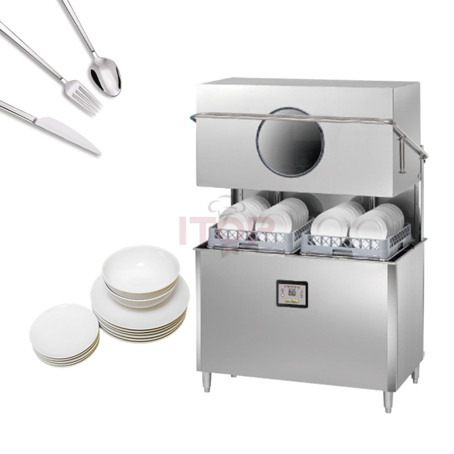 Cutlery Basket Dishwasher Commercial Tunnel Conveyor Belt Dishwasher Machine Full-Automatic Smallest Dishwasher