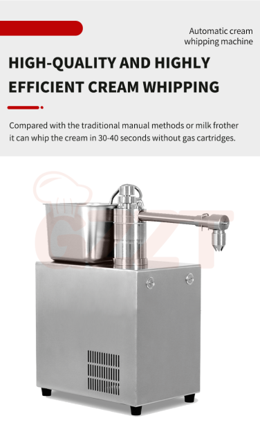 Commercial Industrial Desktop Electric Auto Cream Whipping Machine for Coffee Shop Bakery Catering 10 Levels Puffing Adjusted