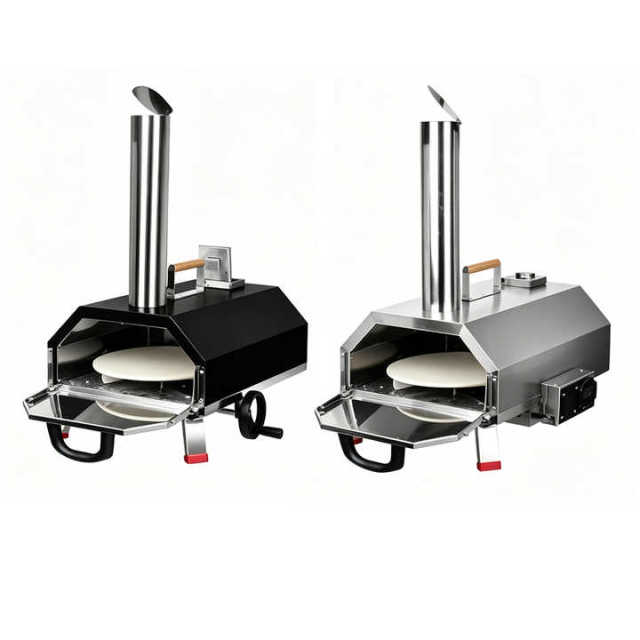 Hot Selling Factory Firewood Outdoor Used Portable Pizza Stone Fast Heating Charcoal Grill Pizza Oven With Rotating Pizza Tray
