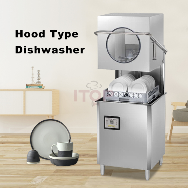 Commercial Wine Plastic Glass Dishwasher Small Window Restaurant Dishwasher Hood Type Automatic Conveyor Commercial Dishwasher