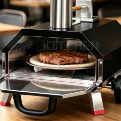 Hot Selling Factory Firewood Outdoor Used Portable Pizza Stone Fast Heating Charcoal Grill Pizza Oven With Rotating Pizza Tray