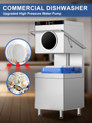 Digital Panel With Window Commercial Kitchen Dishwasher Electric Automatic Restaurant Dish Wash Machine