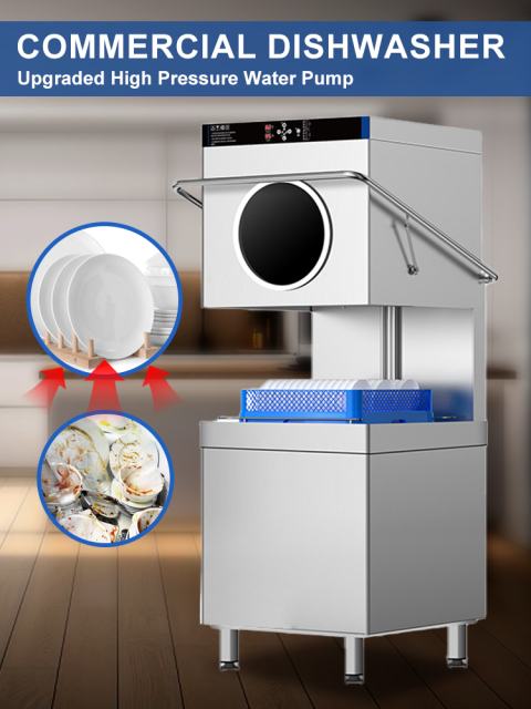 Digital Panel With Window Commercial Kitchen Dishwasher Electric Automatic Restaurant Dish Wash Machine