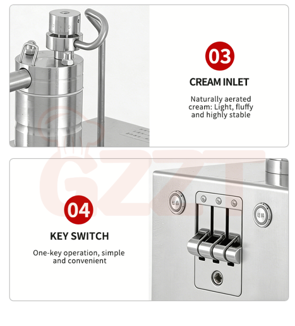 Commercial Electric Cream Whipping Machine With Pump High-accuracy Whipped Cream Maker