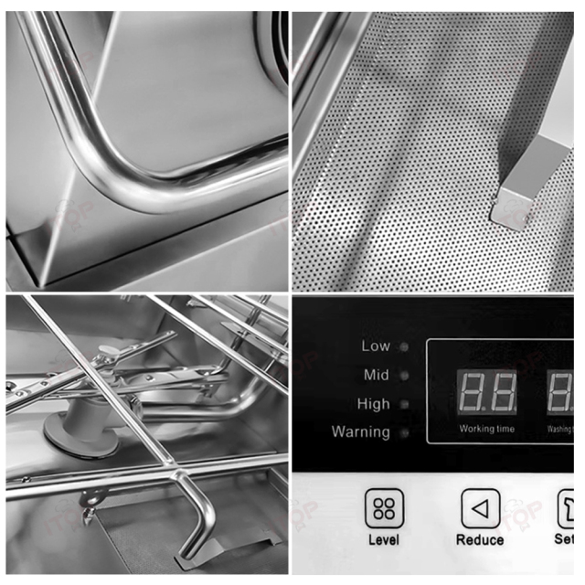 Fast Heating Speed Commercial Hotel Industrial Dishwasher Cutlery Basket Dishwasher 60 Baskets/hour 220v 380v