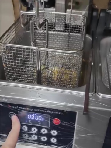 Commercial 8L Automatic Lift Electric Deep Fryer with Timer and Temperature Control