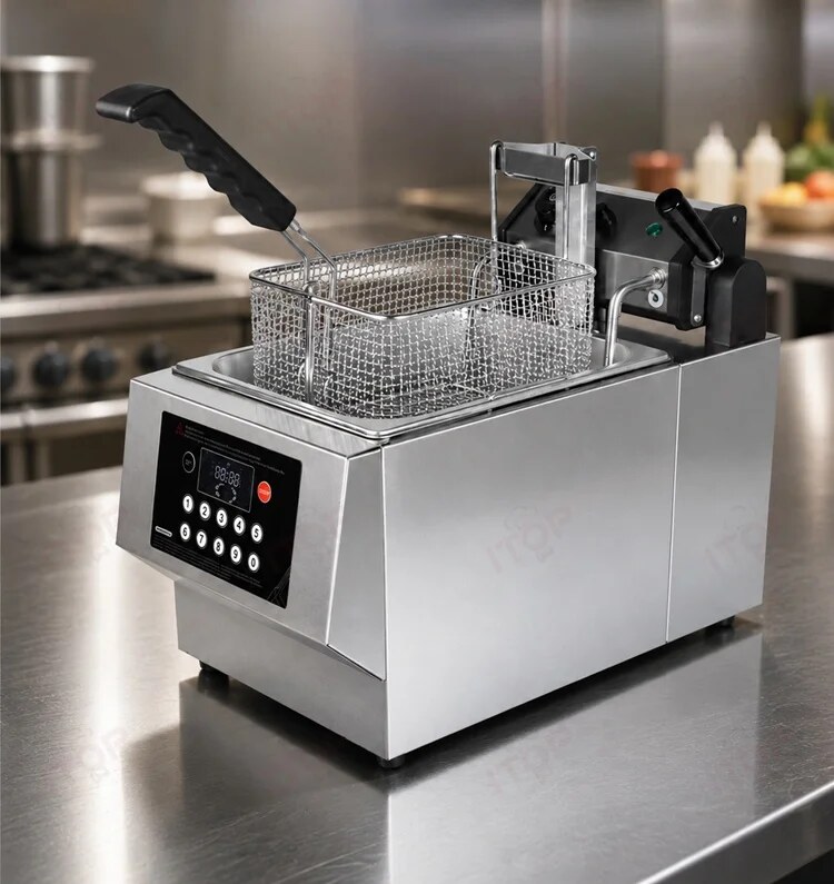 EF-8L-SN8L commercial automatic lift electric deep fryer detail