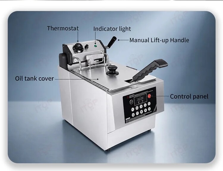 EF-8L-SN8L commercial automatic lift electric deep fryer detail