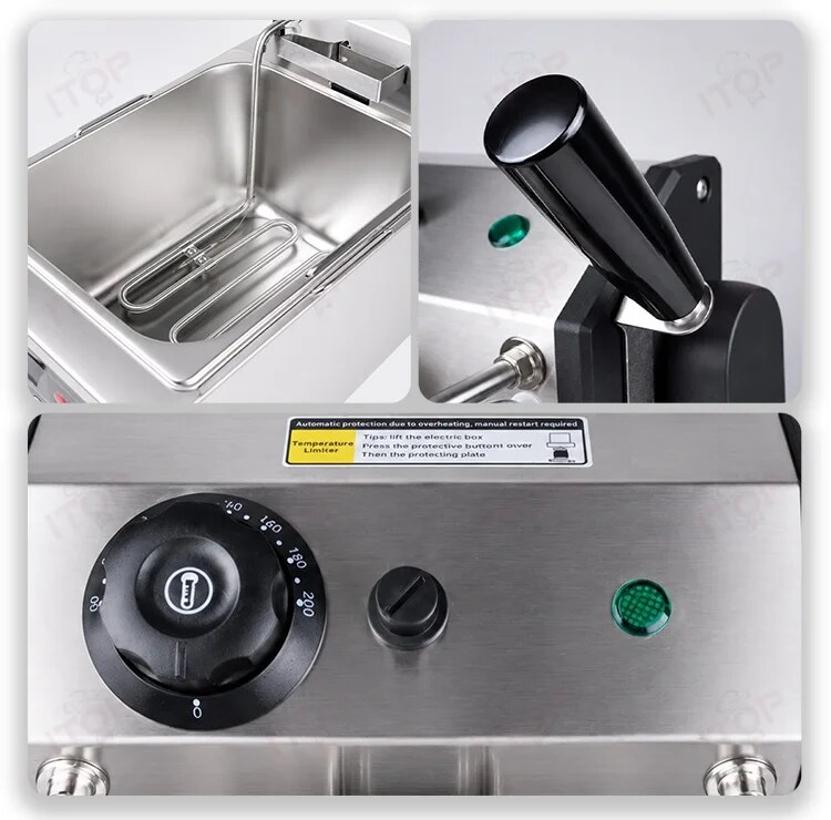 EF-8L-SN8L commercial automatic lift electric deep fryer detail