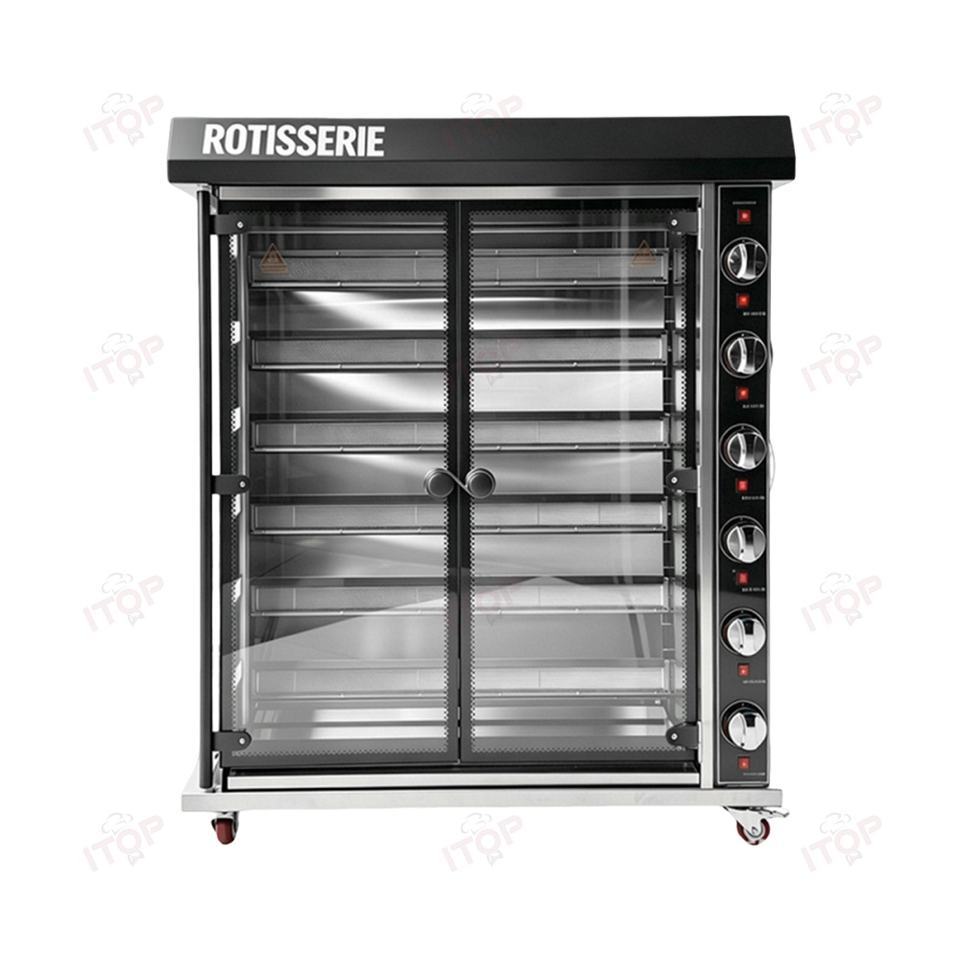 Commercial 3/6/9 Rod Electric & Gas Rotisserie Chicken Roasting Oven
