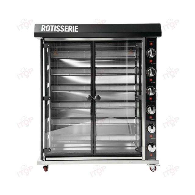 Commercial 3/6/9 Rod Electric & Gas Rotisserie Chicken Roasting Oven