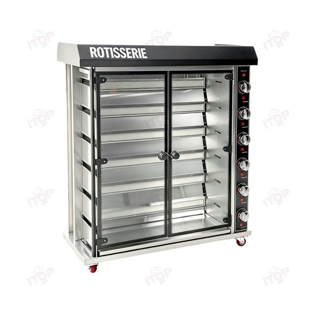Commercial 3/6/9 Rod Electric & Gas Rotisserie Chicken Roasting Oven