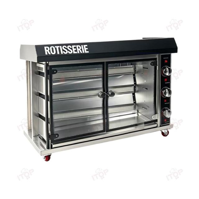 Commercial 3/6/9 Rod Electric & Gas Rotisserie Chicken Roasting Oven