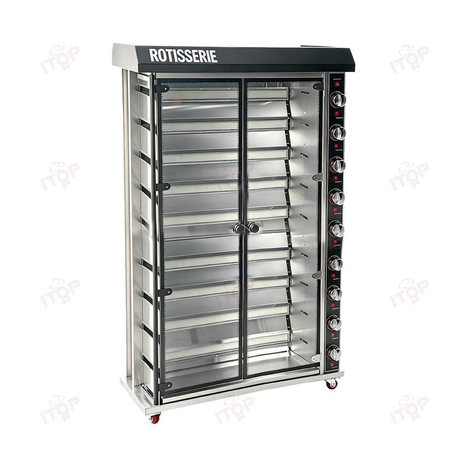 Commercial 3/6/9 Rod Electric & Gas Rotisserie Chicken Roasting Oven