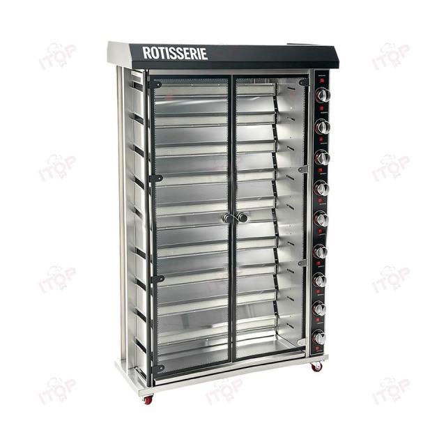 Commercial 3/6/9 Rod Electric & Gas Rotisserie Chicken Roasting Oven