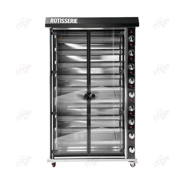 Commercial 3/6/9 Rod Electric & Gas Rotisserie Chicken Roasting Oven