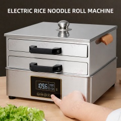 ITOP High Quality Stainless Steel Electric Rice Noodle Roll Steamer with Smart Timer & Temp Control Rice Noodle Making Machine