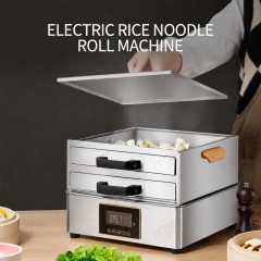 ITOP High Quality Stainless Steel Electric Rice Noodle Roll Steamer with Smart Timer & Temp Control Rice Noodle Making Machine