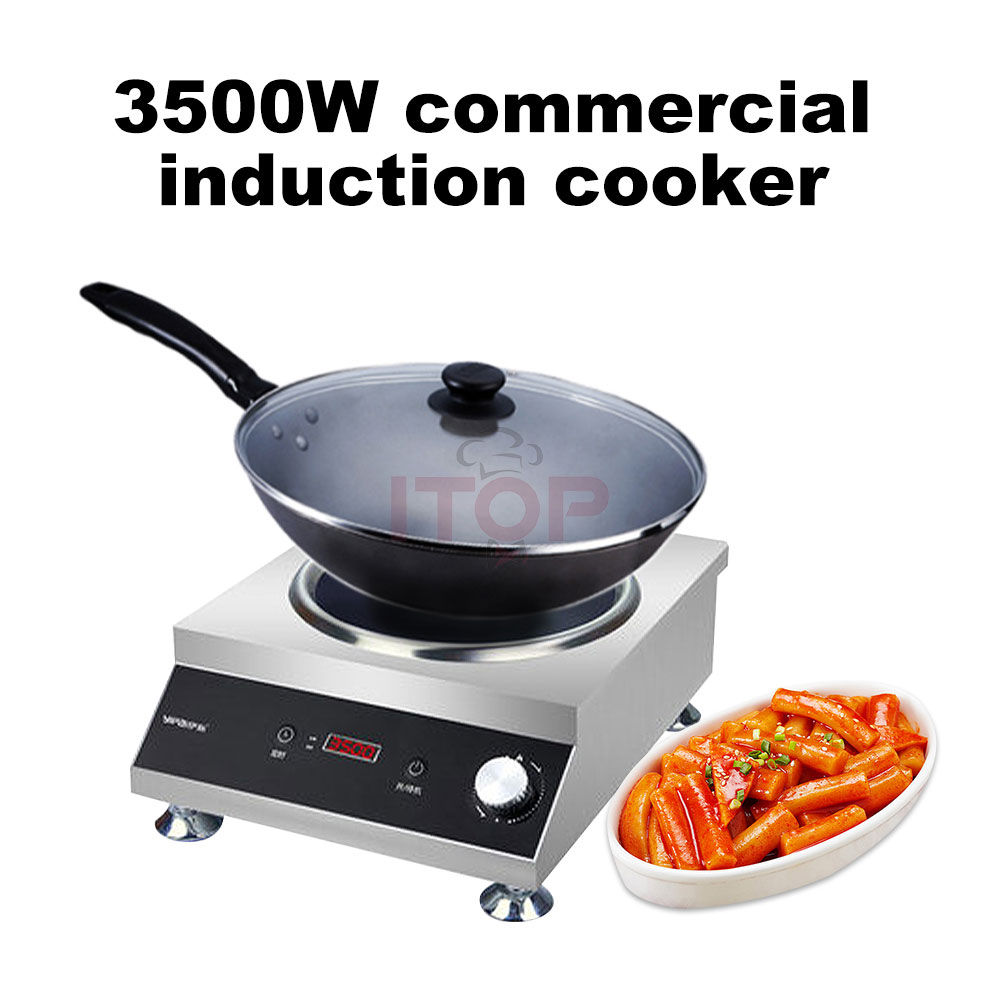 IT-CK-ICP Commercial 3500W Concave Induction Wok Cooker | ITOP - Product Image 2