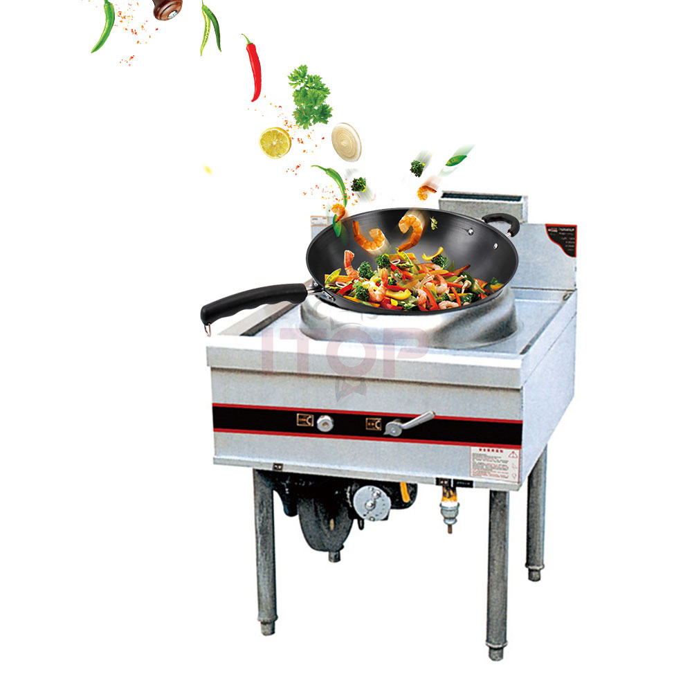 IT-GCS-S80 Commercial Cantonese Gas Wok Burner with Warmer | ITOP - Product Image 3