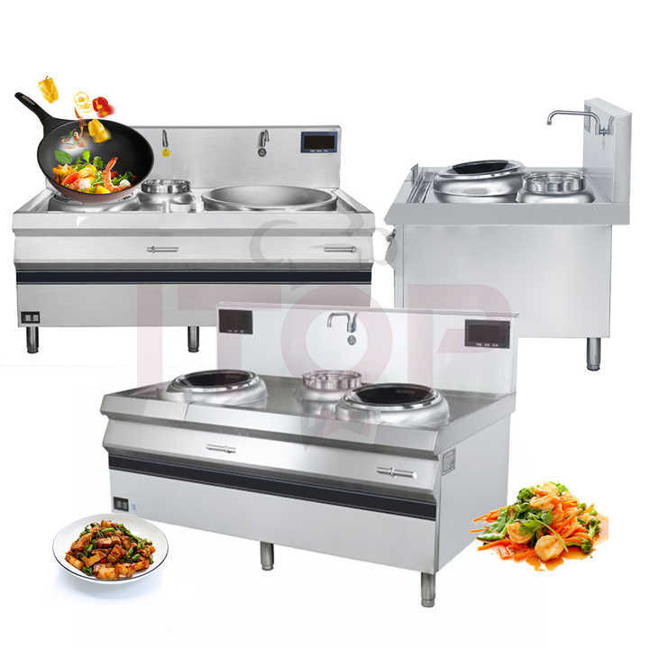 Commercial Double-Head Induction Wok Cooker | ITOP