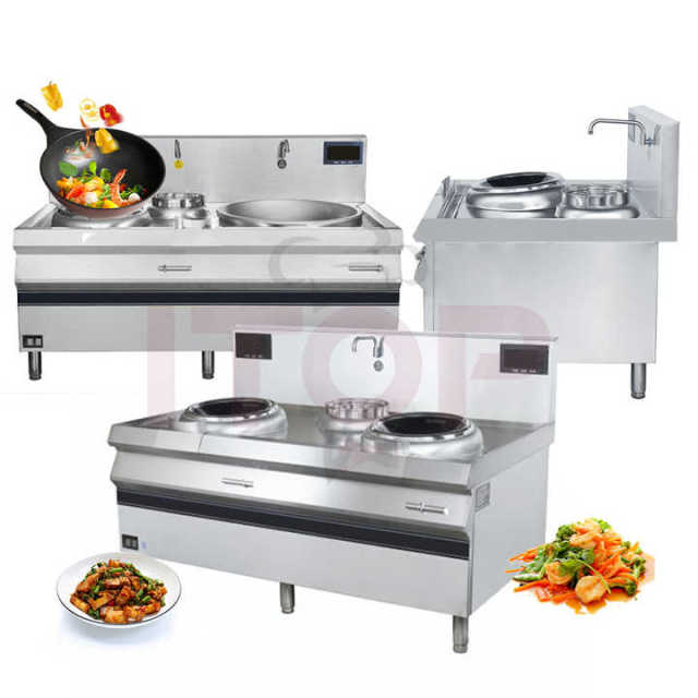 Commercial Double-Head Induction Wok Cooker | ITOP