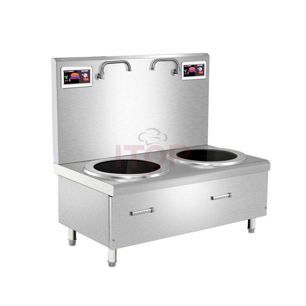 IT-SSC-2 Commercial Double-Head Induction Wok & Soup Cooker | ITOP - Product Image 4