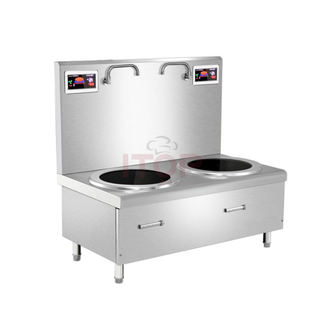 Commercial Double-Head Induction Wok & Soup Cooker | ITOP
