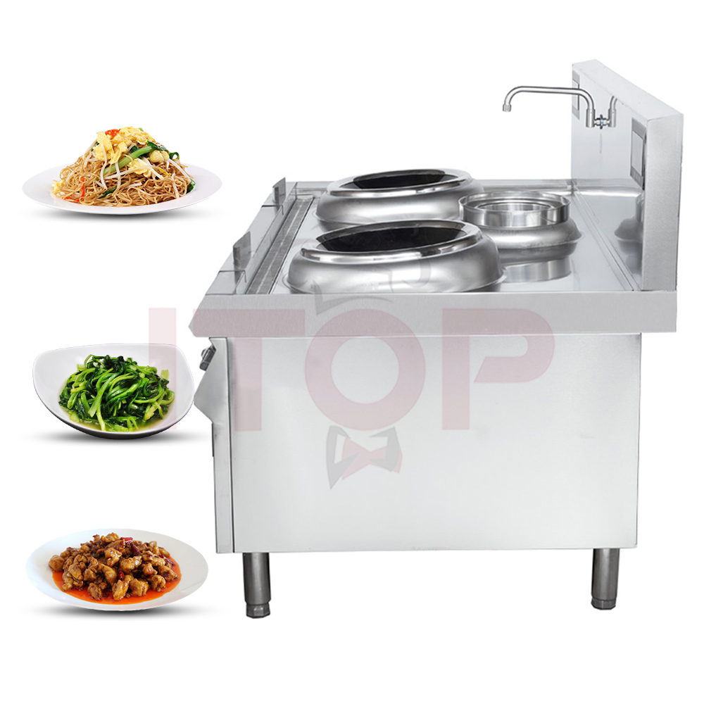 Commercial Double-Head Induction Wok Cooker | ITOP
