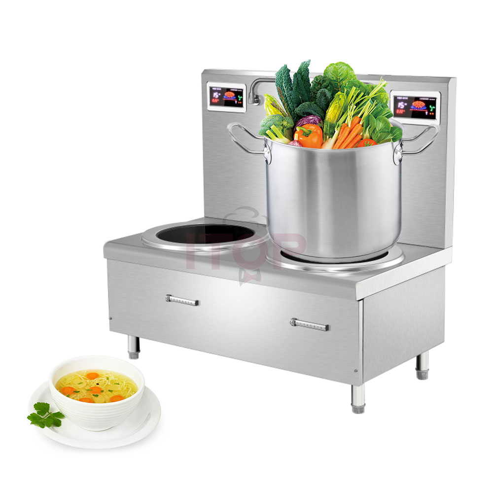 IT-SSC-2 Commercial Double-Head Induction Wok & Soup Cooker | ITOP - Product Image 6