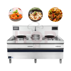 Commercial Double-Head Induction Wok Cooker | ITOP