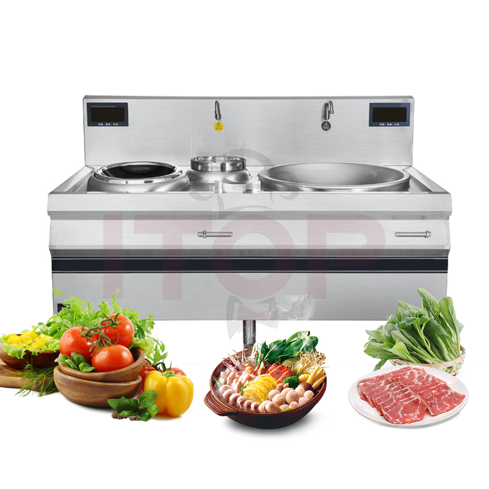 IT-SFC-B1S1 Commercial 30kW Double-Head Induction Cooker | ITOP - Product Image 1