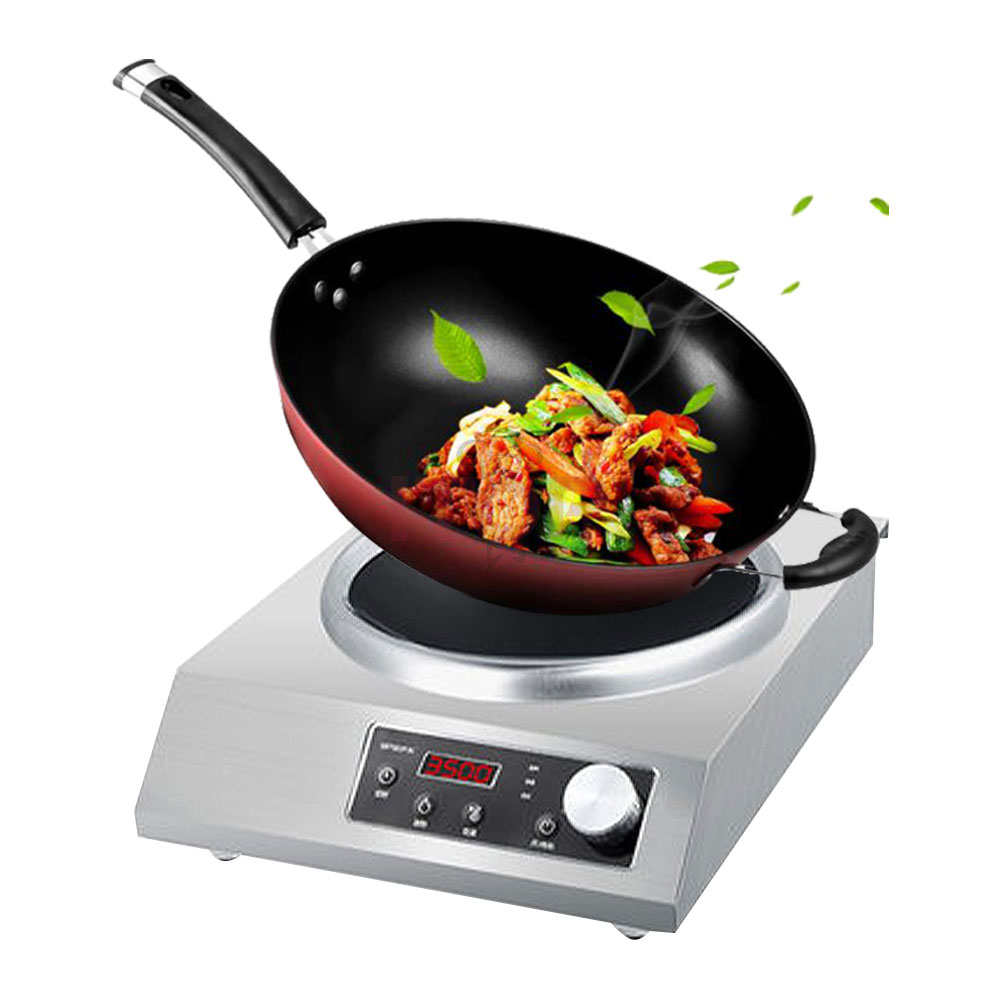 IT-CBK-ICP Commercial 3500W Induction Wok Cooktop with Iron Pot | ITOP - Product Image 1
